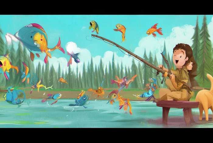钓鱼的绘本故事，钓鱼的绘本故事图片