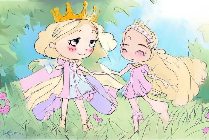 爱臭美的小公主图片，爱臭美的小公主图片简笔画