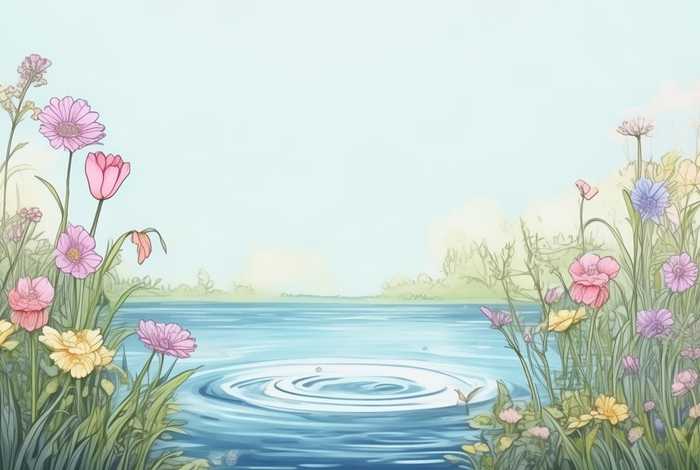 春天的池塘图画 - 春天的池塘简笔画图片大全