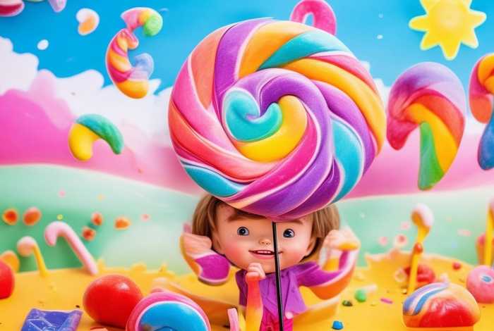 棒棒糖儿童画（棒棒糖儿童画图片）