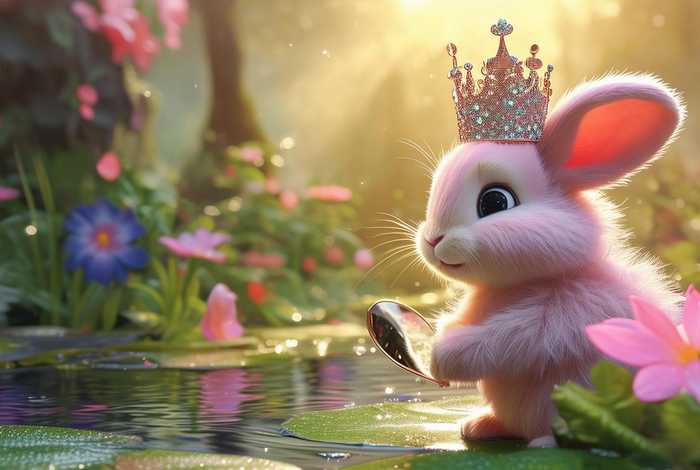 爱臭美的小兔子故事 爱臭美的小兔子故事图片