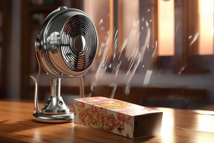 电风扇吹掉空盒的故事，电风扇吹掉空盒的故事图片