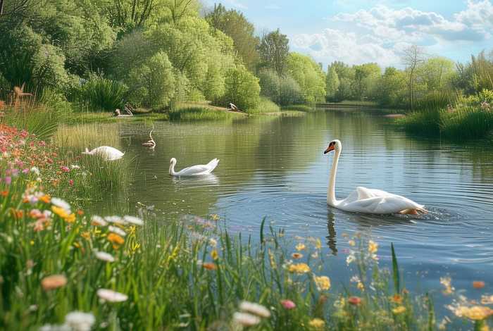 春天的池塘有什么美景一段 春天的池塘有什么美景一段话怎么写