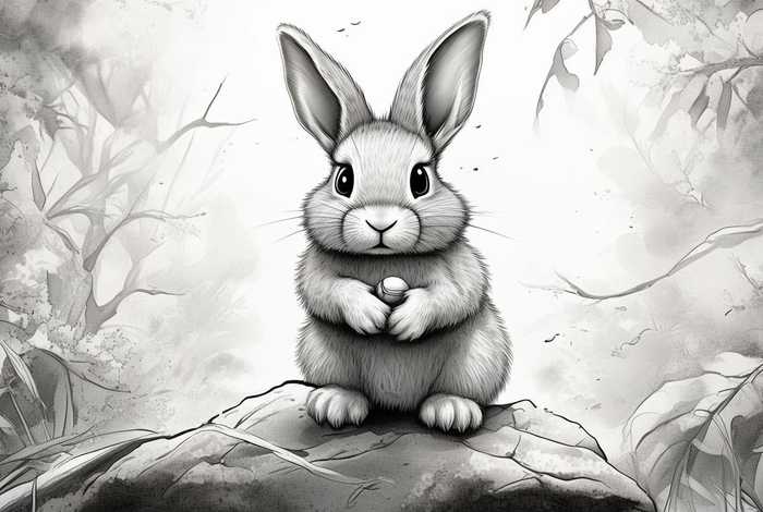 聪明的小兔故事图片 - 聪明的小兔故事图片简笔画