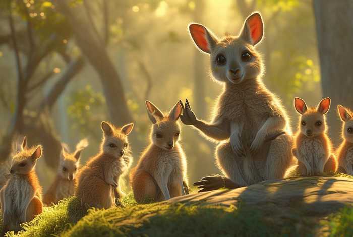 袋鼠会说话的儿童故事 - 袋鼠的幼儿故事