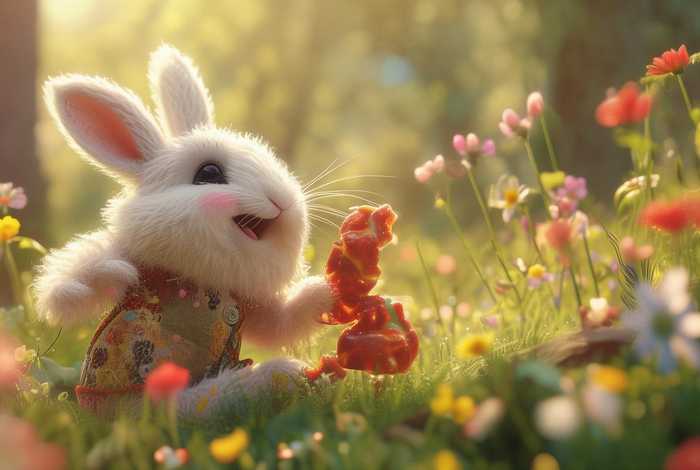 爱吃糖的小兔故事（爱吃糖的小兔故事图片）