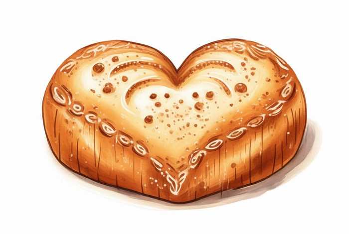 爱心面包图片大全 爱心面包图片大全简笔画