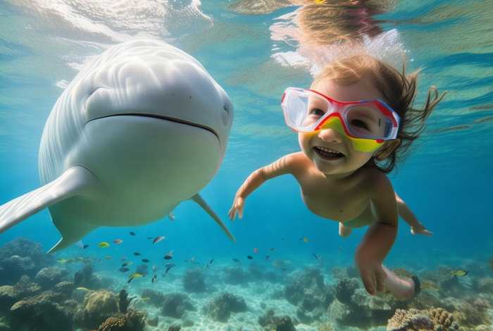 白鲸 小朋友、白鲸小朋友成为最好的朋友我爱你