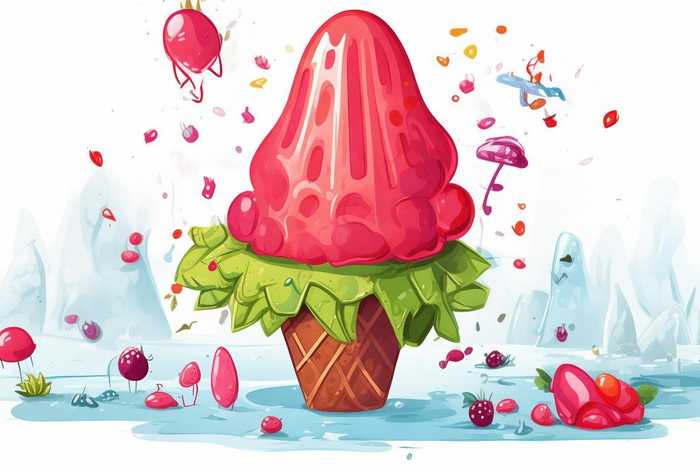 草莓冰棒故事绘本图片 - 草莓冰棒故事绘本图片简笔画