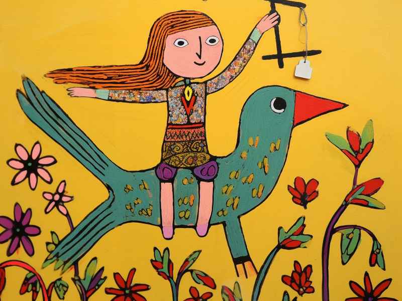 女娲补天儿童画 - 女娲补天儿童画步骤