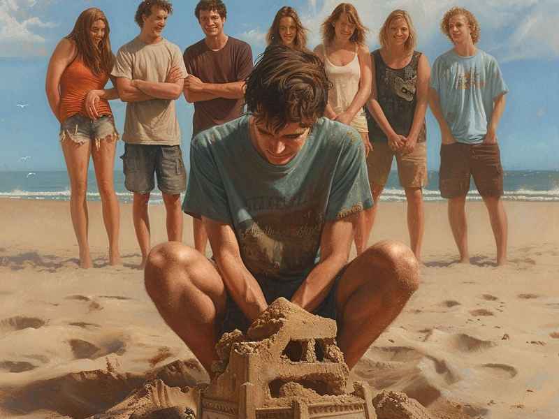 沙滩上的故事1，沙滩上的故事100字