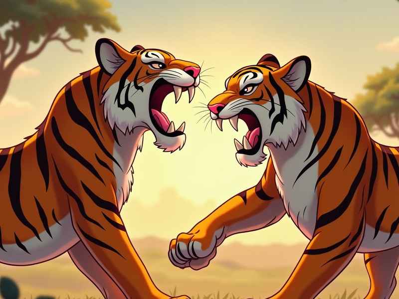 两只老虎的故事搞笑 两只老虎的故事搞笑图片