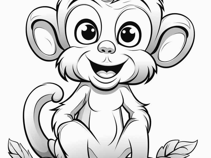 猴子儿童画 猴子儿童画 简笔画