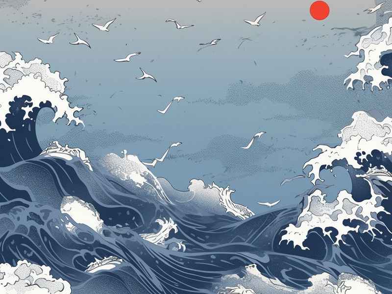 古代神话故事精卫填海儿童画，古代神话故事精卫填海手抄报