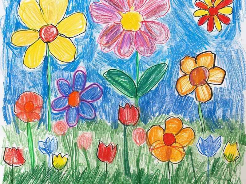 花瓶儿童画 - 青花瓷花瓶儿童画