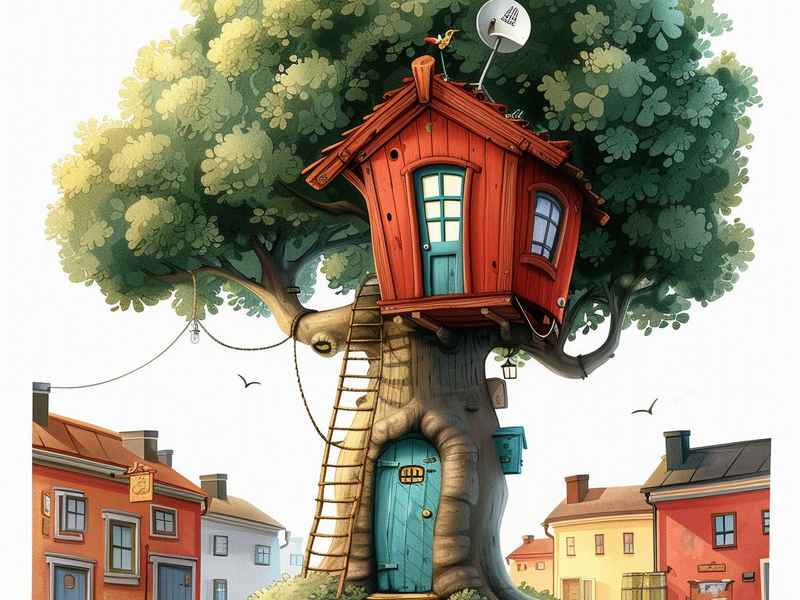 房子树儿童画 房子树木儿童画