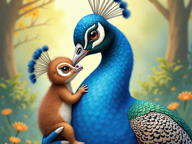 孔雀儿童故事睡前完整故事，睡前故事 孔雀