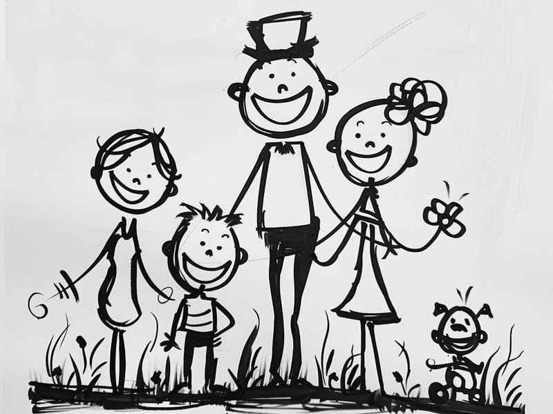 家庭相册简笔画 - 家庭相册简笔画图片大全