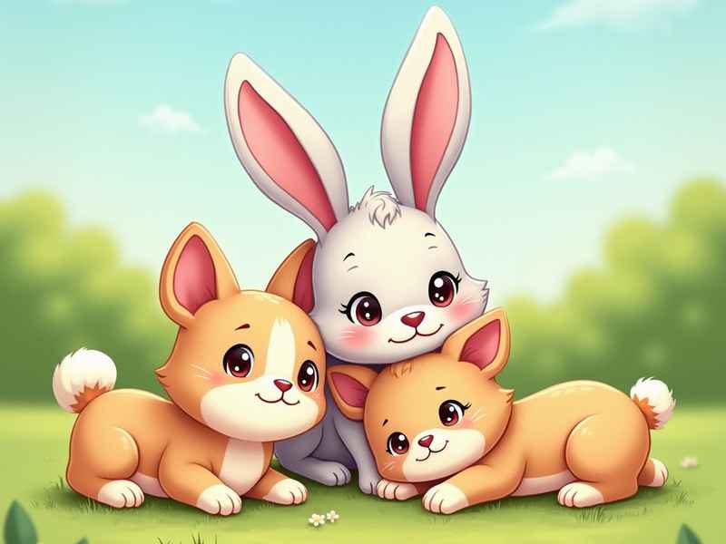 三只小兔子的儿童故事，三只小兔子的故事睡前故事