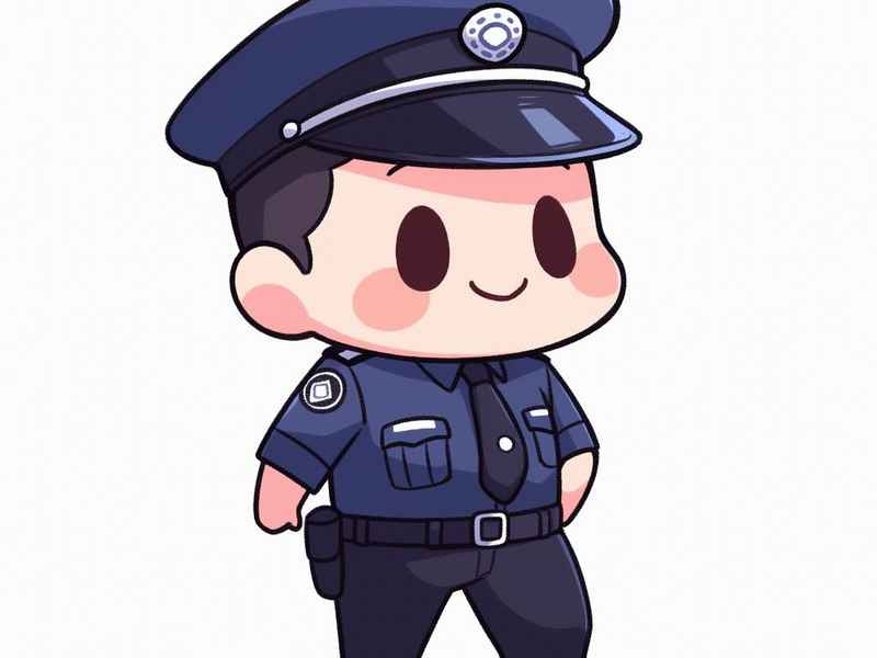 警察儿童画图片（警察儿童简笔画图片）