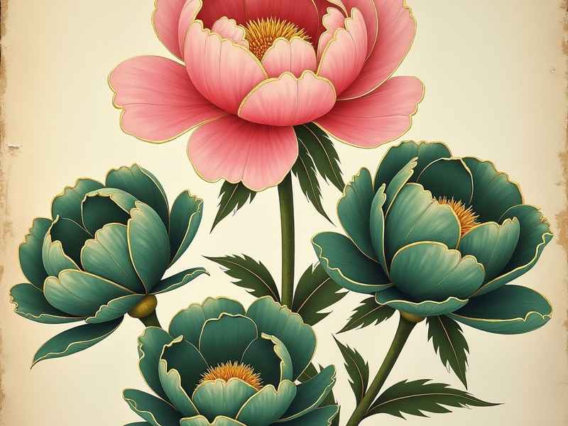 芍药 儿童画 芍药儿童画