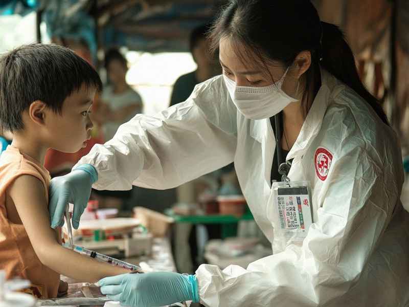 核酸检测儿童漫画 - 核酸检测儿童简笔画