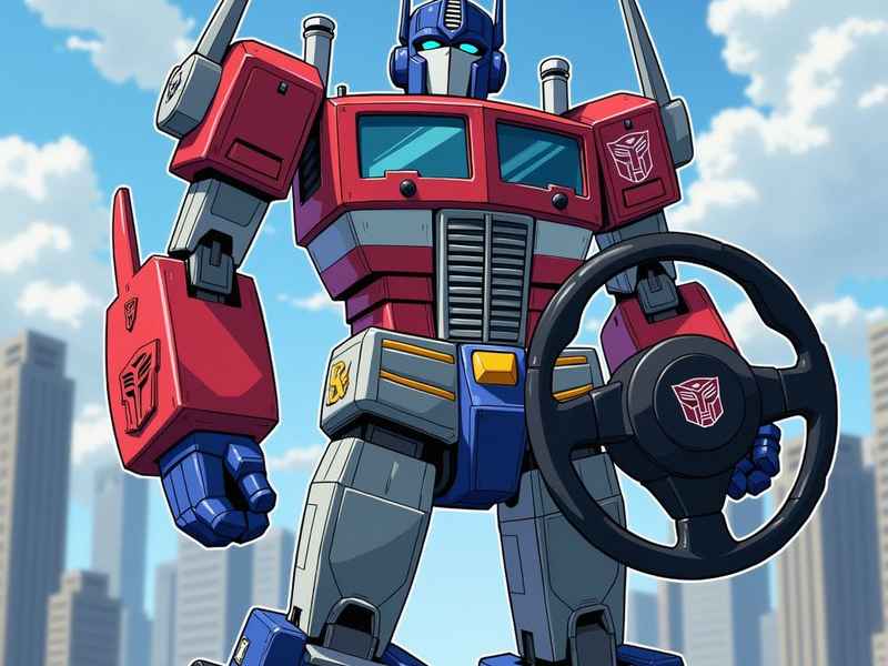 汽车人儿童故事；儿童汽车人简笔画