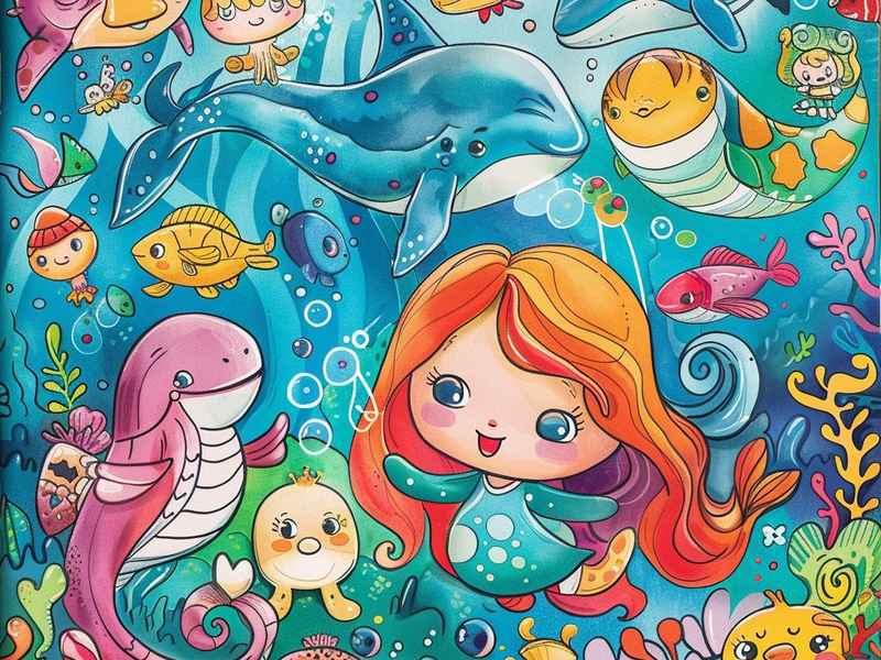 海洋探险儿童画（海洋探险儿童画图片大全）