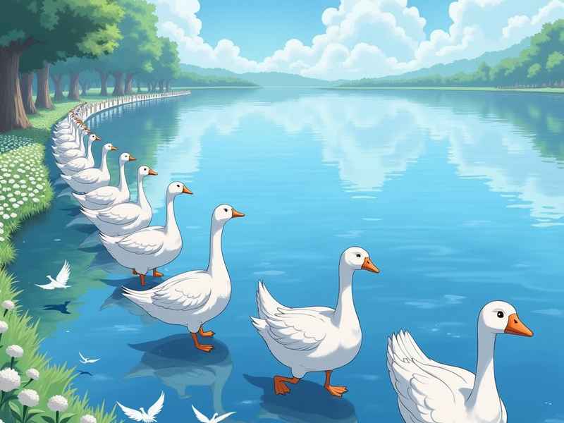 六只天鹅故事简笔画图片（六只天鹅故事简笔画图片彩色）