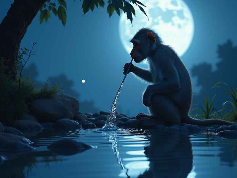 故事猴子捞月的故事、猴子捞月的小故事