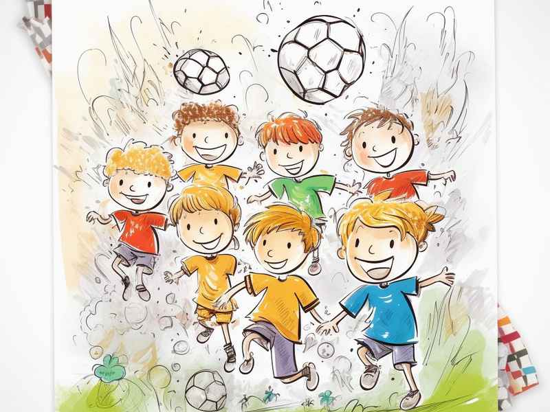 儿童足球简笔画（儿童足球简笔画简单）