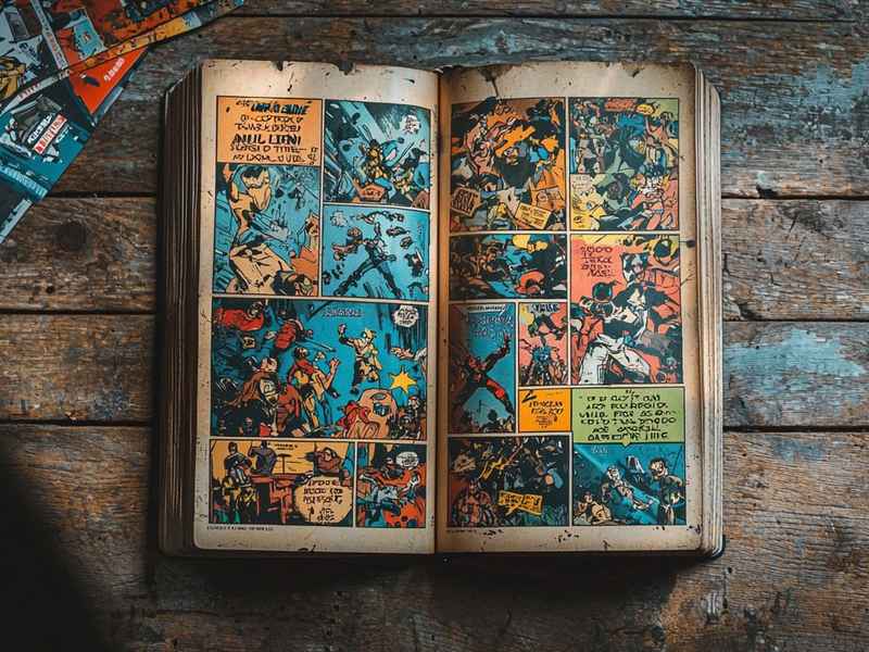 故事连环画4张；神话故事连环画4张