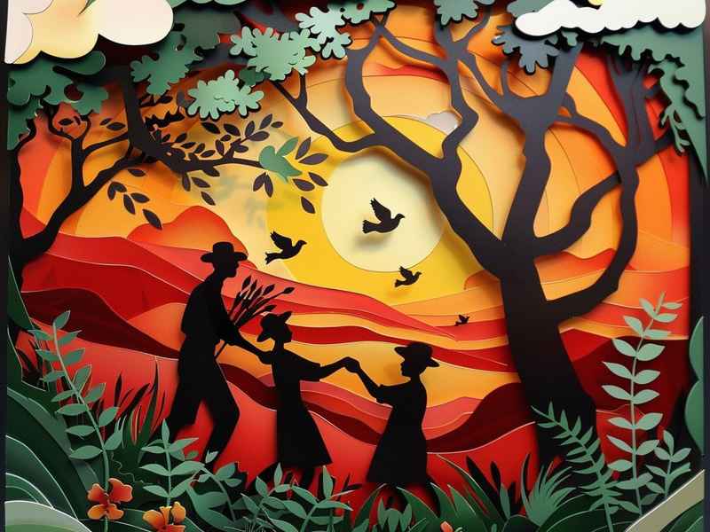 剪纸儿童故事样板，剪纸幼儿故事