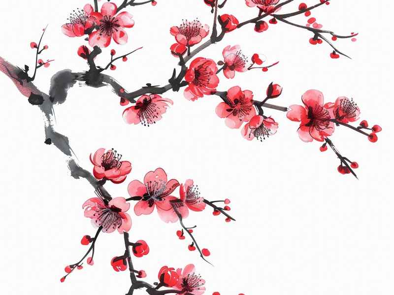 关于梅花的儿童画（关于梅花的儿童画作品）