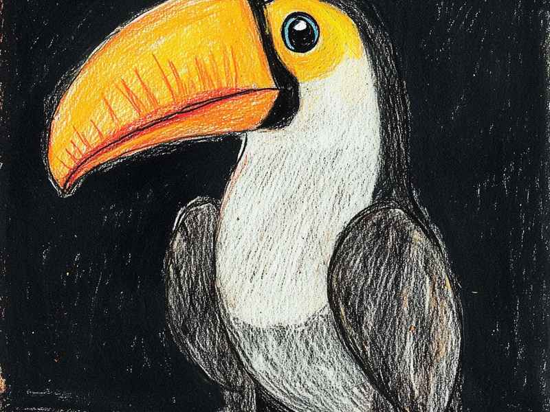 画大嘴鸟又漂亮又简单，画大嘴鸟又漂亮又简单又漂亮