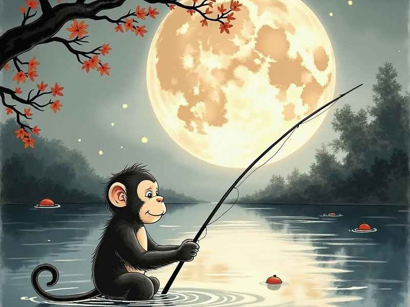 猴子捞月儿童故事比赛，幼儿故事猴子捞月精简版