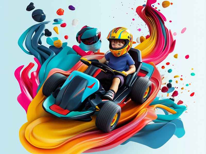 卡丁车简笔画儿童 - 卡丁车简笔画儿童画