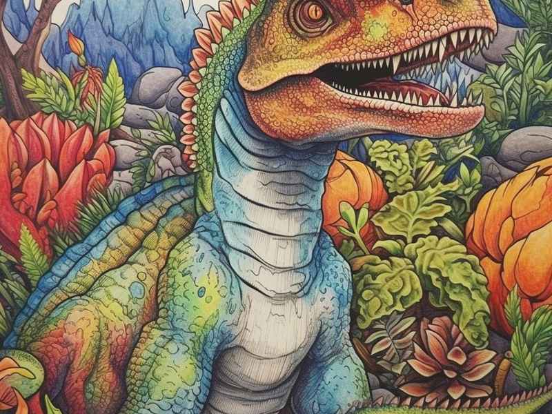 恐龙回来了儿童画（恐龙回来了儿童画图片大全）