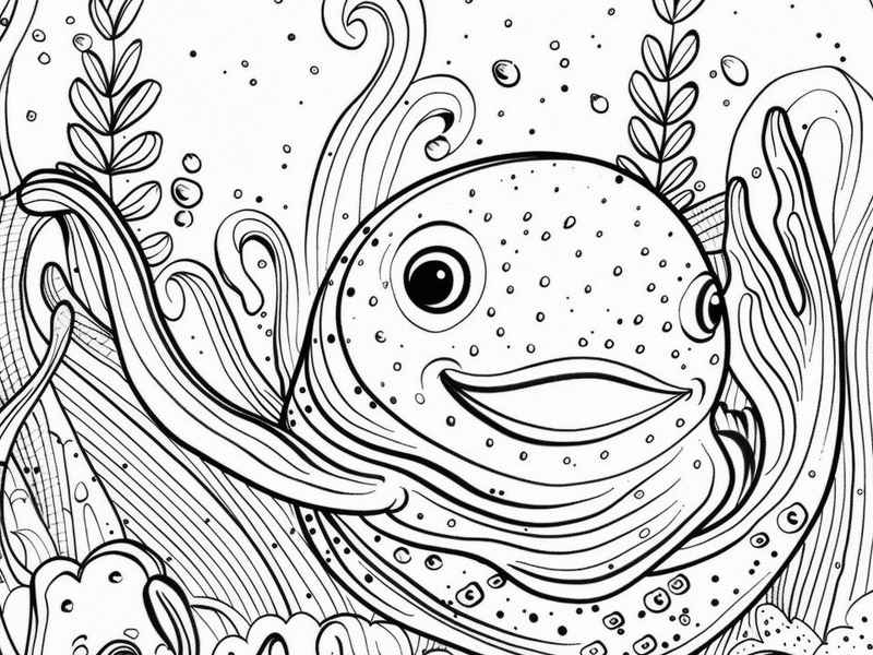 河豚儿童画 儿童画 河豚