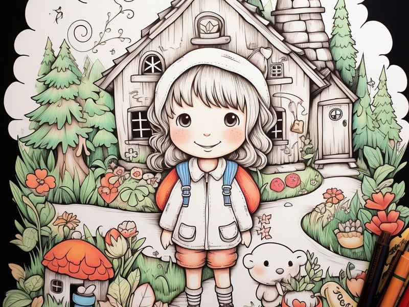 格林童话的画法儿童画、格林童话的绘画怎么画