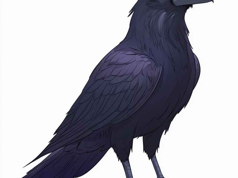 黑色乌鸦简笔画（黑色乌鸦简笔画怎么画）