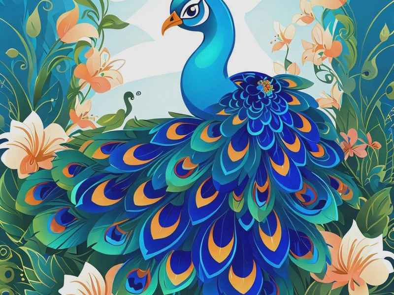 孔雀儿童爱心世界 孔雀儿童绘画