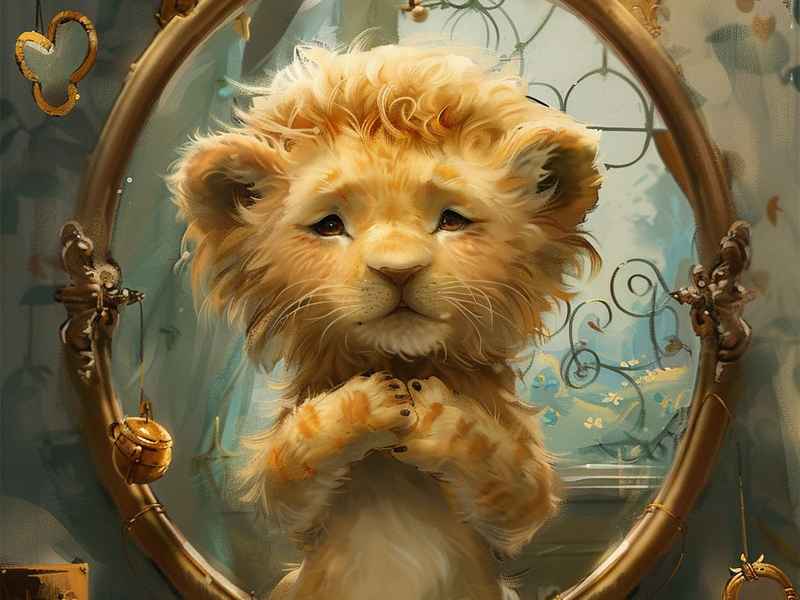 哈哈镜的故事 狮子照哈哈镜的故事