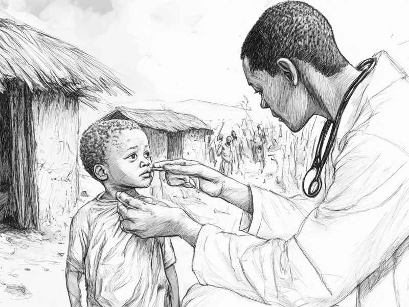 核酸检测儿童漫画 - 核酸检测儿童简笔画