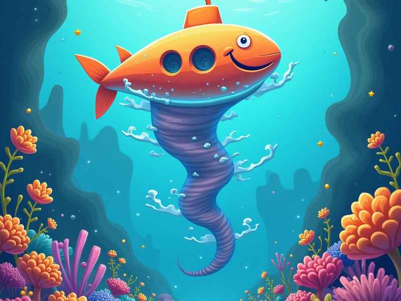 潜水艇儿童画作品（潜水艇儿童画作品图片）