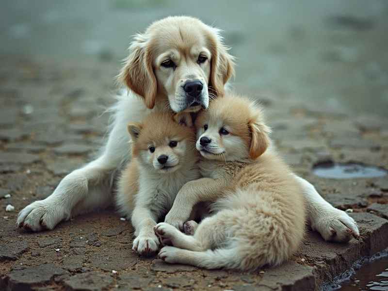 狗妈妈护孩子故事、狗妈妈护孩子故事视频