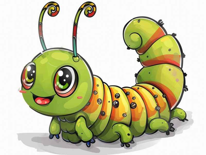 毛毛虫儿童画图片、毛毛虫图片儿童画毛毛虫教案