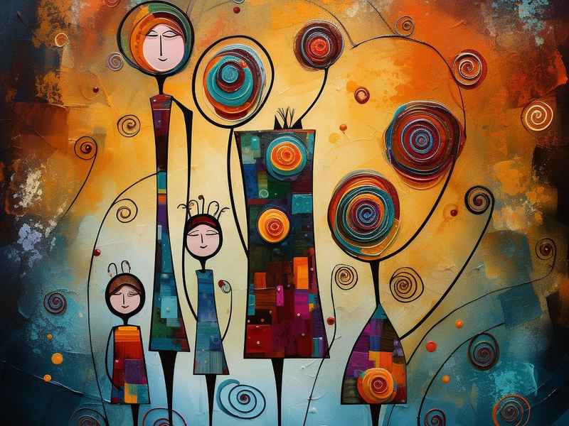 快乐一家人儿童 - 快乐一家人儿童主题画