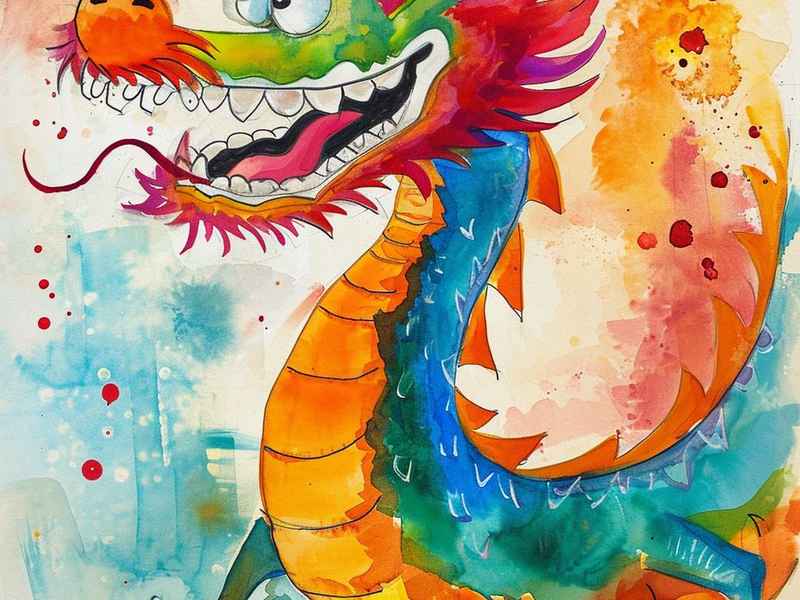 龙的儿童画，龙的儿童画简笔画