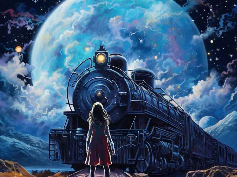 红色火车儿童；儿童绘画红色的小火车